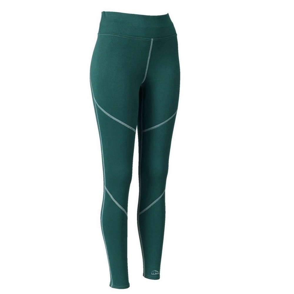 L.L. Bean Heavyweight Base Layer Pants Green Womens Size XL
